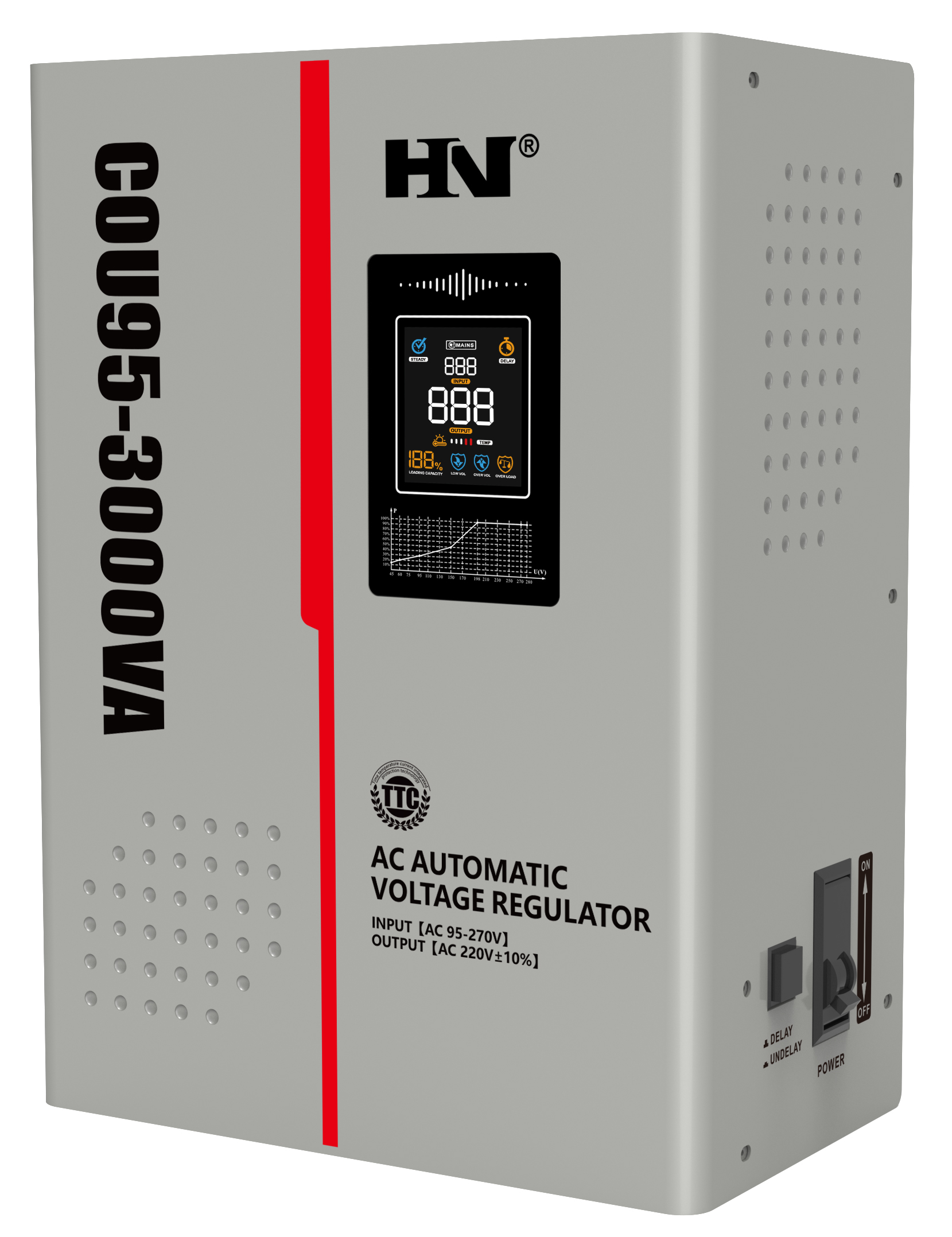 UVC-3000VA Relay Ac Voltage Regulator