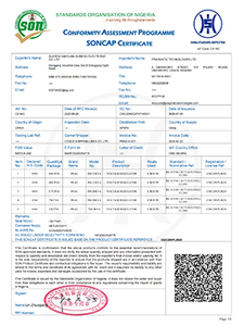 SONCAP certification